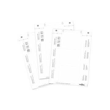 DURABLE Planche d'impression pour badges, 90 x 54 mm, blanc