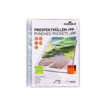 DURABLE Pochette perforée PREMIUM, A4, rPP, transparent