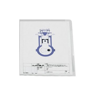 DURABLE Pochettes-coins, A4, en PP, 0,12 mm, transparent