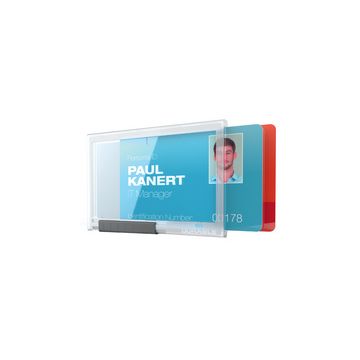 DURABLE Porte-badge PUSHBOX TRIO, transparent