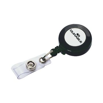 DURABLE Porte-badge avec bouton poussoir, anthracite