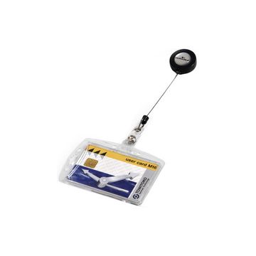 DURABLE Porte-badge, rigide, avec porte-carte, 85 x 54 mm