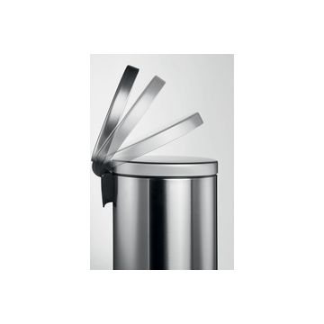 DURABLE Poubelle à pédale métal, rond, 20 litres, noir