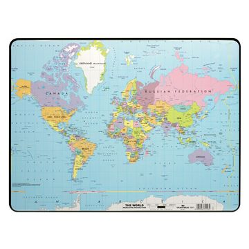 DURABLE Schreibunterlage, Motiv: "Weltkarte", Kunststoff