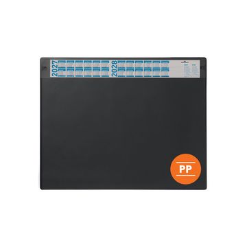 DURABLE Sous-main avec calendrier, PP, noir