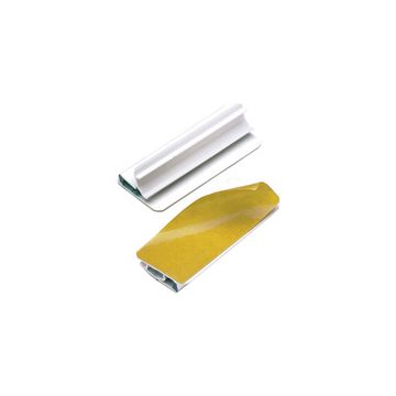 DURABLE VARIOCLIP adhésif, clip blanc avec bandes vertes x10