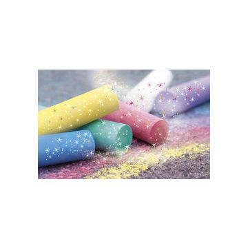 EBERHARD FABER Craie de trottoir pailletée, seau de 20