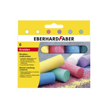 EBERHARD FABER Craie de trottoir, étui en carton de 6