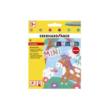EBERHARD FABER Craie gel Metallic, étui en carton de 6