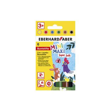 EBERHARD FABER Crayon de couleur 3 en 1 Jumbo MINI MAXI