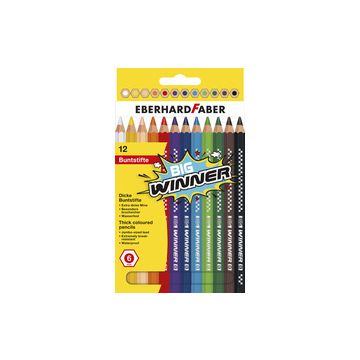 EBERHARD FABER Crayon de couleur BIG WINNER, étui de 12