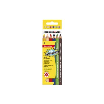 EBERHARD FABER Crayon de couleur BIG WINNER, étui de 6