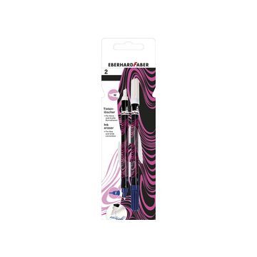 EBERHARD FABER Effaceur, blister de 2, rose fluo / noir