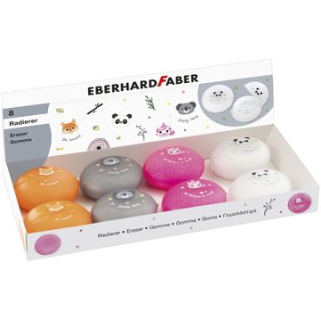 EBERHARD FABER Gomme en plastique Animal, présentoir de  8 x8