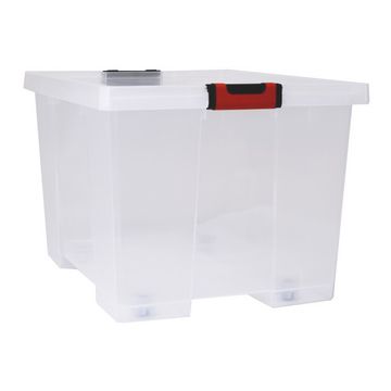 EDA Boîte de rangement CLiPSTOCK, 75 litres, avec roulettes