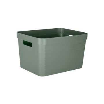 EDA Boîte de rangement STONE, 30 litres, PP, vert laurier
