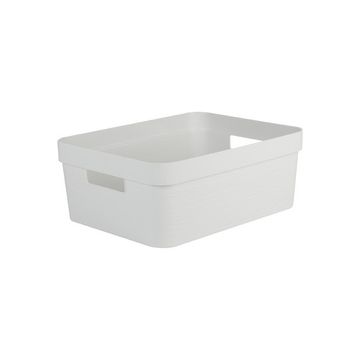 EDA Boîte de rangement STONE, 6 litres, PP, blanc