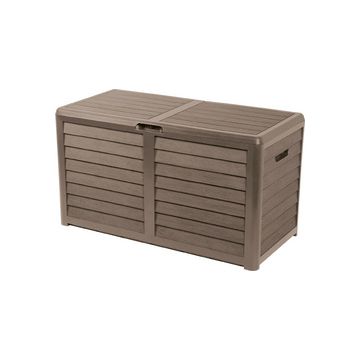 EDA Coffre de jardin BAYA, 420 L, aspect bois, marron