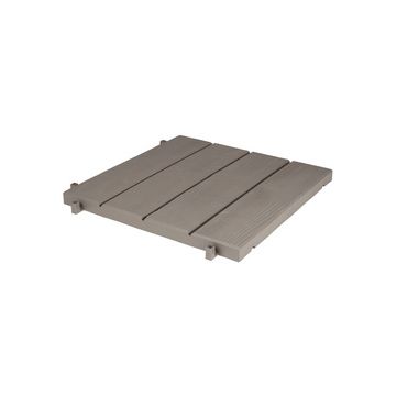 EDA Dalle de sol imitation bois, (L)384 mm, plastique, taupe