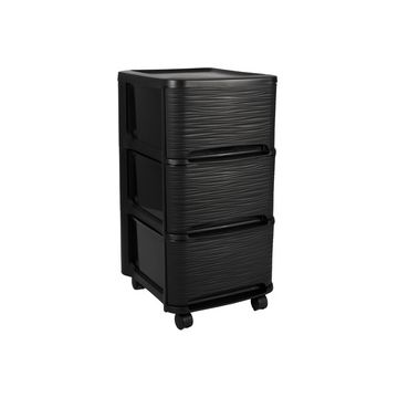 EDA Module de classement STONE, 3 tiroirs, PP, noir EDA Module de classement STONE, 3 tiroirs, PP, noir