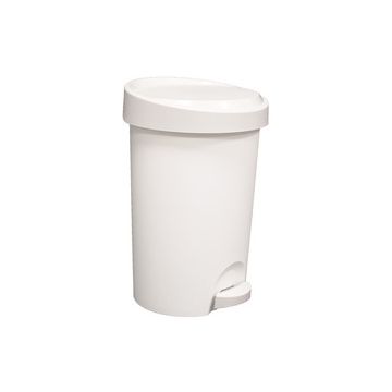 EDA Poubelle à pédale Stepy, 15 litres, PP, blanc