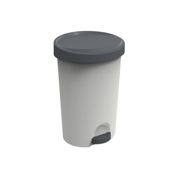 EDA Poubelle à pédale Stepy, 70 L, PP, gris/béton