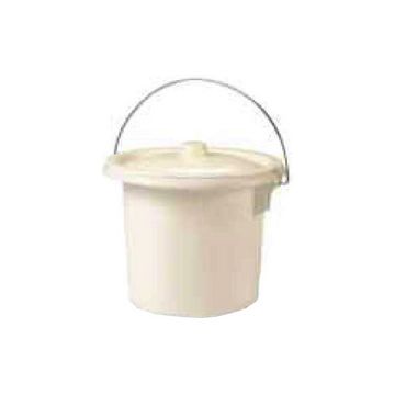 EDA Seau hygiénique, avec anse en métal, 11,5 litres, crème