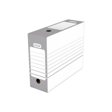 ELBA Boîte d'archives, largeur 100 mm, A4, gris / blanc x20