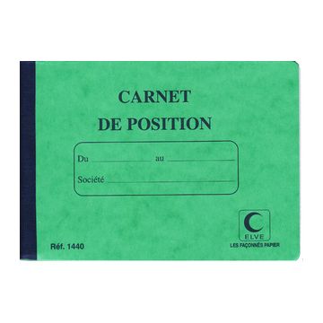 ELVE Carnet de position de compte, 114 x 156 mm