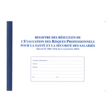 ELVE Registre "Evaluation des risques professionnels"