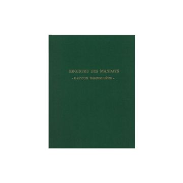 ELVE Registre des mandats "Gestion immobilière", 200 pages ELVE Registre des mandats "Gestion immobilière", 200 pages