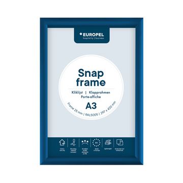 EUROPEL Cadre porte-affiche premium, A3, 25 mm, bleu