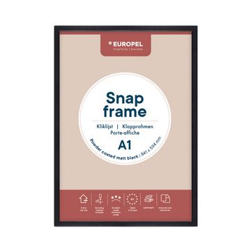 EUROPEL Cadre porte-affiche premium+, A3, noir