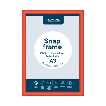 EUROPEL Cadre porte-affiche premium, A4, 25 mm, rouge