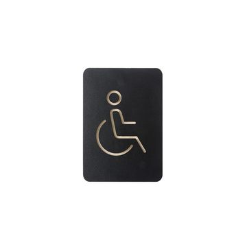 EUROPEL Pictogramme "WC handicapés", noir