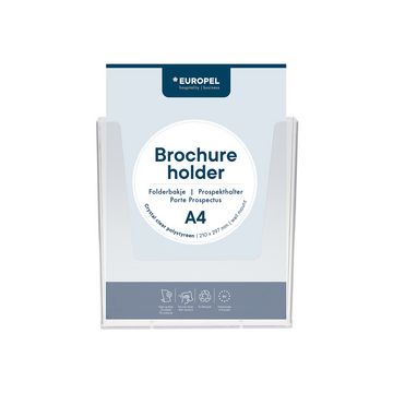 EUROPEL Porte-brochures mural, A4 portrait, transparent