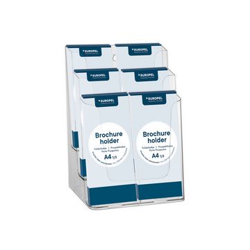 EUROPEL Porte-brochures, 1/3 A4 portrait, transparent