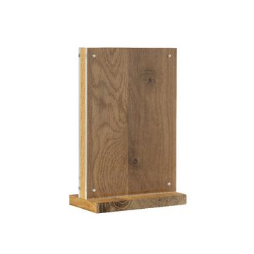 EUROPEL Présentoir de table Deluxe, A5 portrait, socle bois