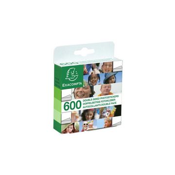 EXACOMPTA Autocollants pour photos, blanc, double-face