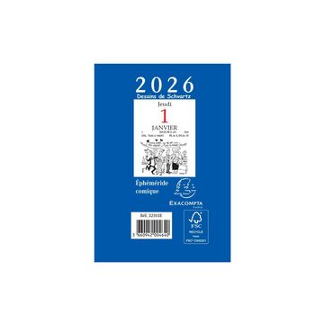 EXACOMPTA Bloc éphémeride comique, 2026, 65 x 97 mm