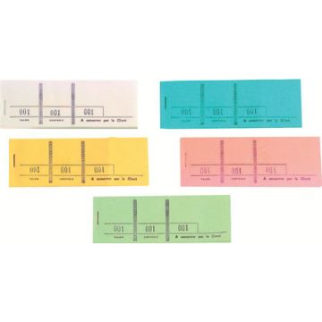 EXACOMPTA Bloc passe-partout pour tombola, 48 x 150 mm x50