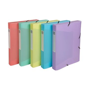 EXACOMPTA Boîte de classement Chromaline Pastel, A4, assorti x8