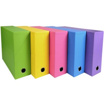 EXACOMPTA Boîte transfert SALSA, 90 mm, assorti x5