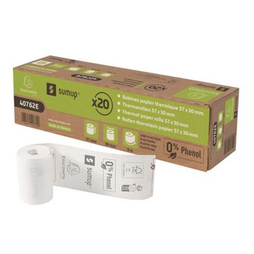 EXACOMPTA Bobine pour ticket CB SumUp, 57 mm x 9 mm, blanc x20