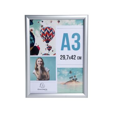 EXACOMPTA Cadre porte-affiche en aluminium, A3, argent