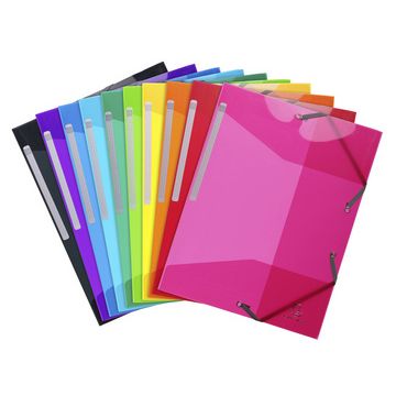 EXACOMPTA Chemise à élastique Iderama, PP, A4, assorti x10