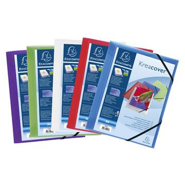 EXACOMPTA Chemise à élastiques Kreacover PP, A4, transparent