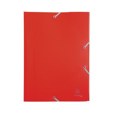 EXACOMPTA Chemise à élastiques Opaque Eco, PP, A4, rouge