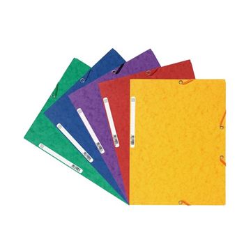 EXACOMPTA Chemise à élastiques, A4, carton, assorti x10