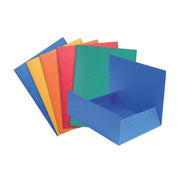 EXACOMPTA Chemise simple 3 rabats, A4, carton, noir